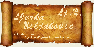 LJerka Miljaković vizit kartica